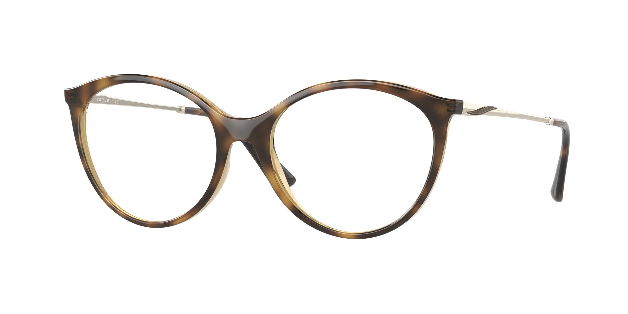 Armacao De Oculos Vogue  Vo5387 W656 53 Marrom Translucido