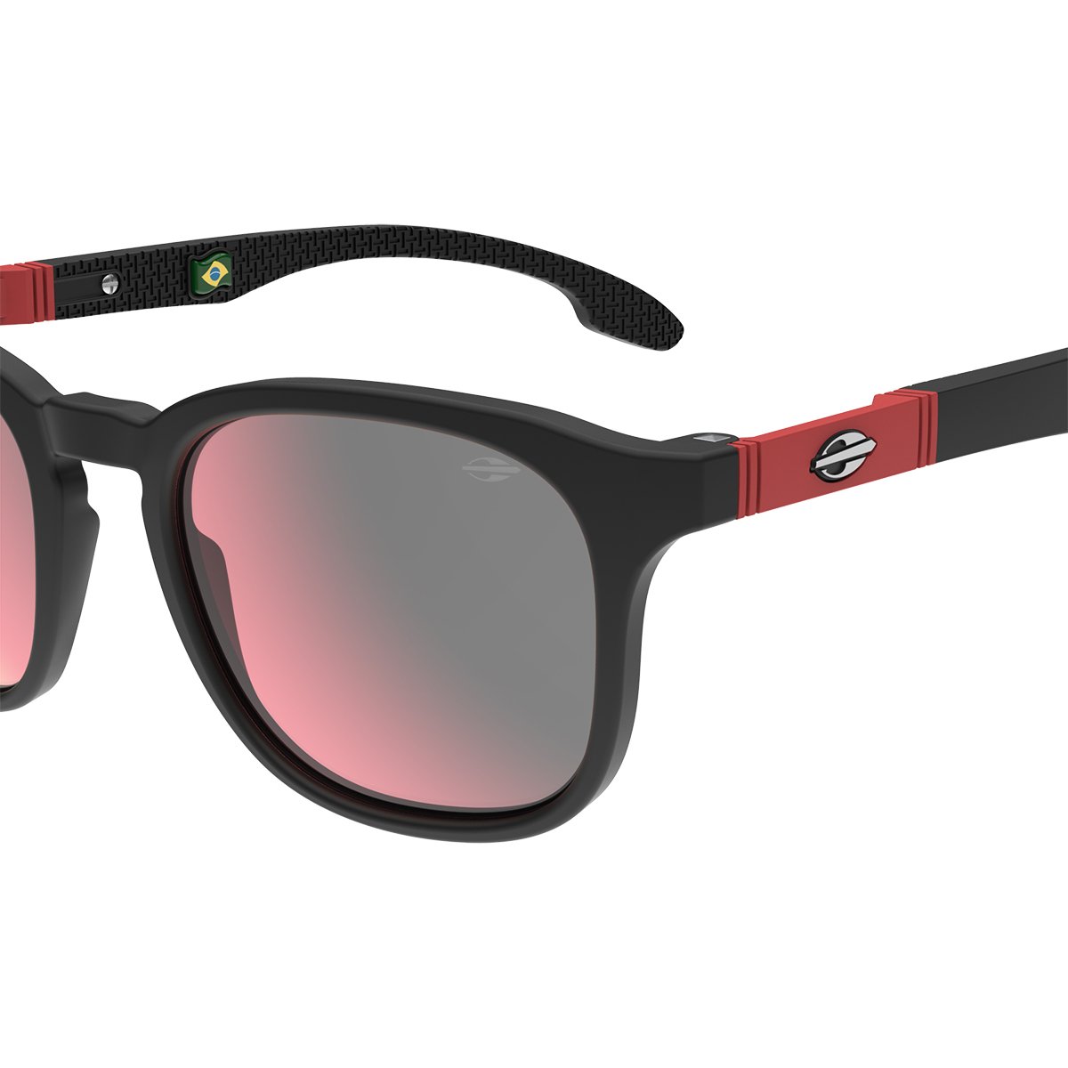 Oculos Solar Infantil Mormaii Vancouver Nxt M0137a85ab Preto Fosco Lente Vermelho Espelhada Preto 3