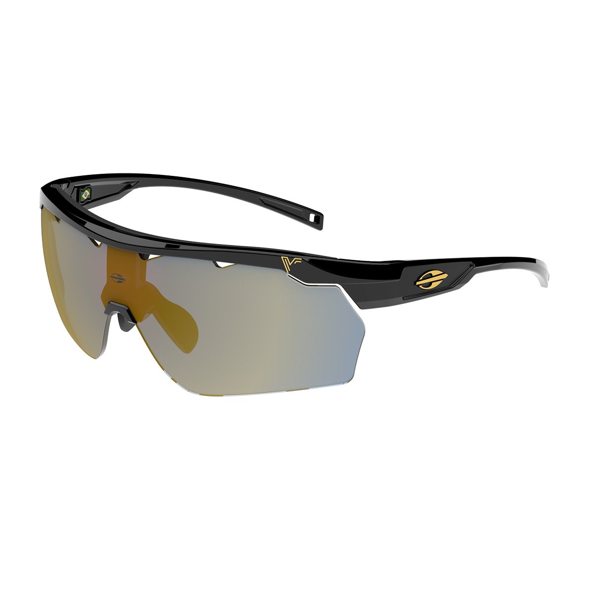 Oculos Solar Mormaii Smash M0129a3496 Preto Brilho Lente Dourado Degrade Espelhada Preto 1