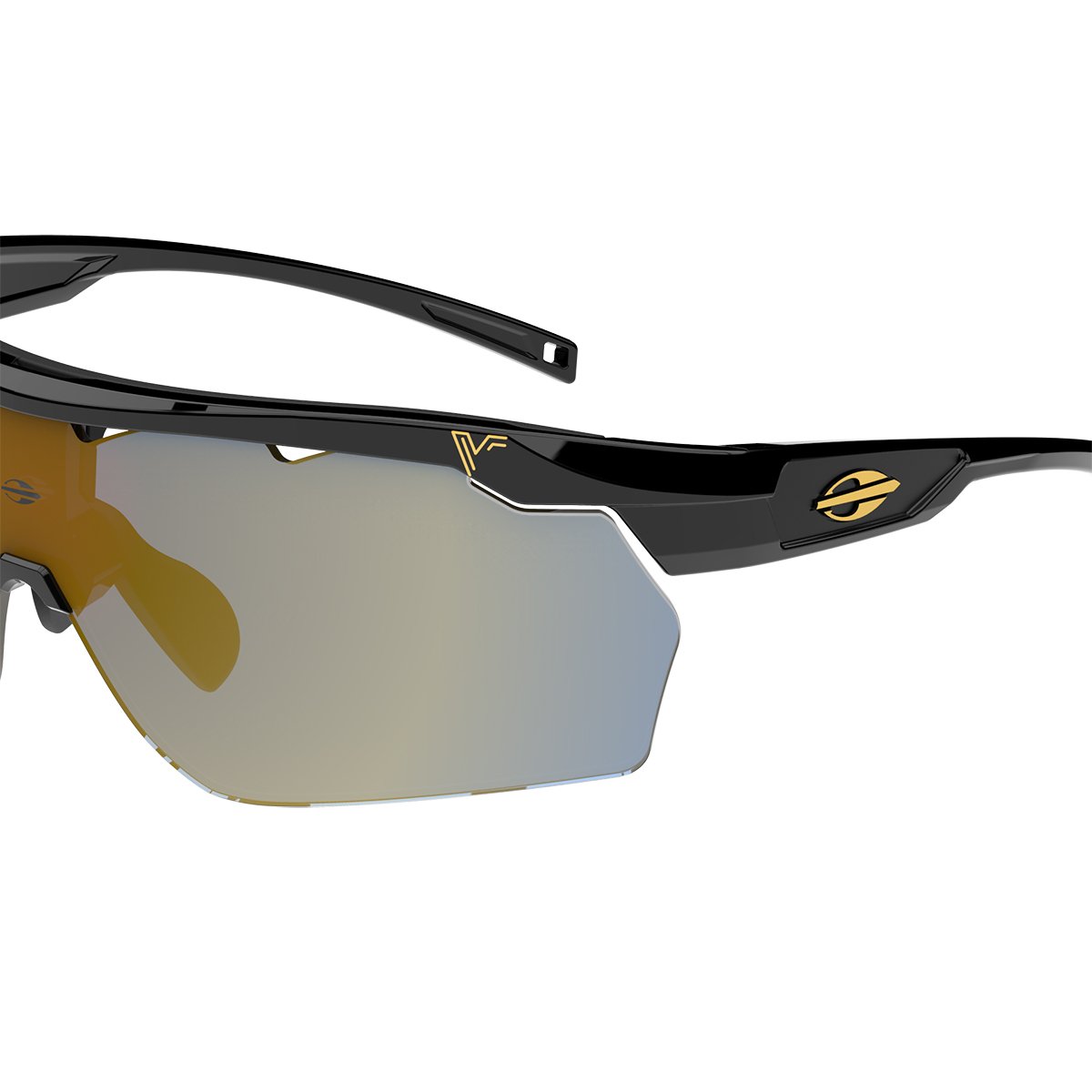 Oculos Solar Mormaii Smash M0129a3496 Preto Brilho Lente Dourado Degrade Espelhada Preto 3