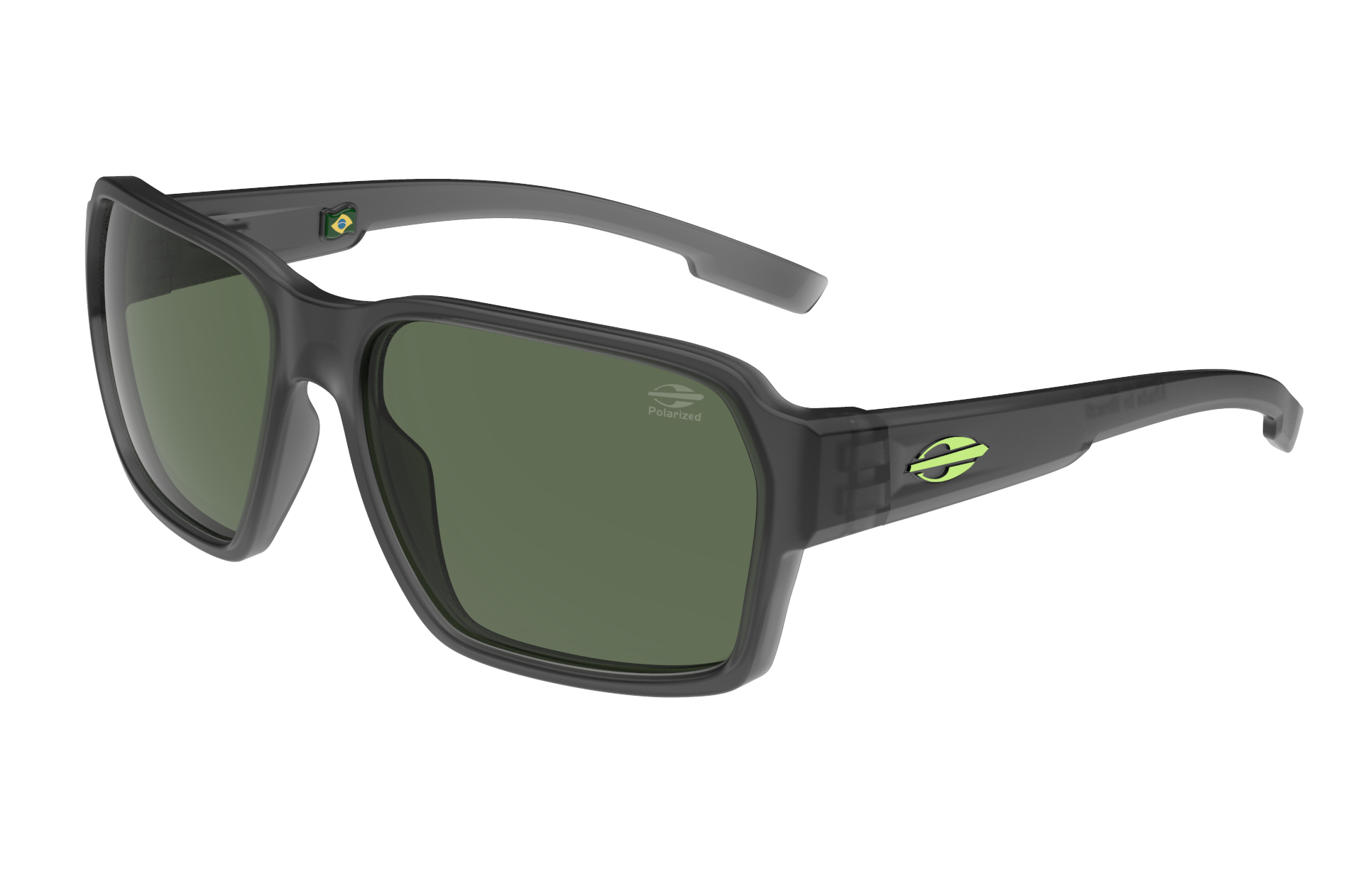 Oculos Solar Mormaii Amsterda M0153d5989 Fume Fosco Lente Verde Polarizada Preto 1