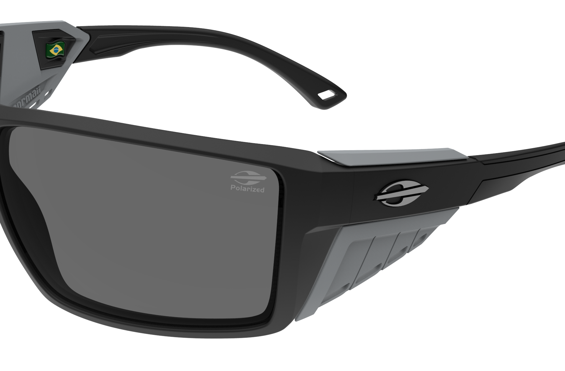 Oculos Solar Mormaii Side Shield S M0164abc03 Preto Fosco Lente Cinza Polarizada Preto 3