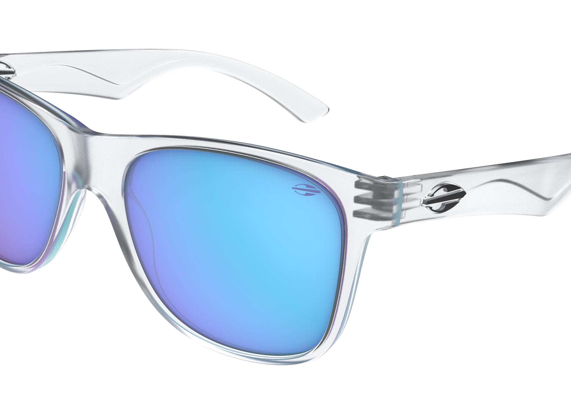 Oculos Solar Mormaii Milao Ng M0132dn697 Transparente Fosco Lente Azul Espelhada Azul 3