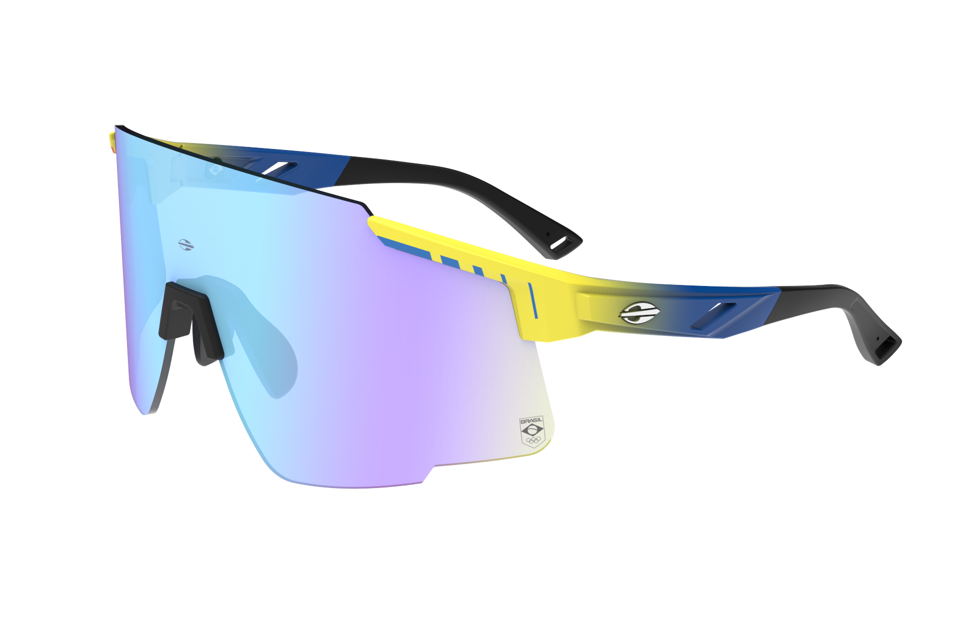 Oculos Solar Mormaii Grand Tour M0143j9497 Amarelo Fosco Lente Azul Espelhada