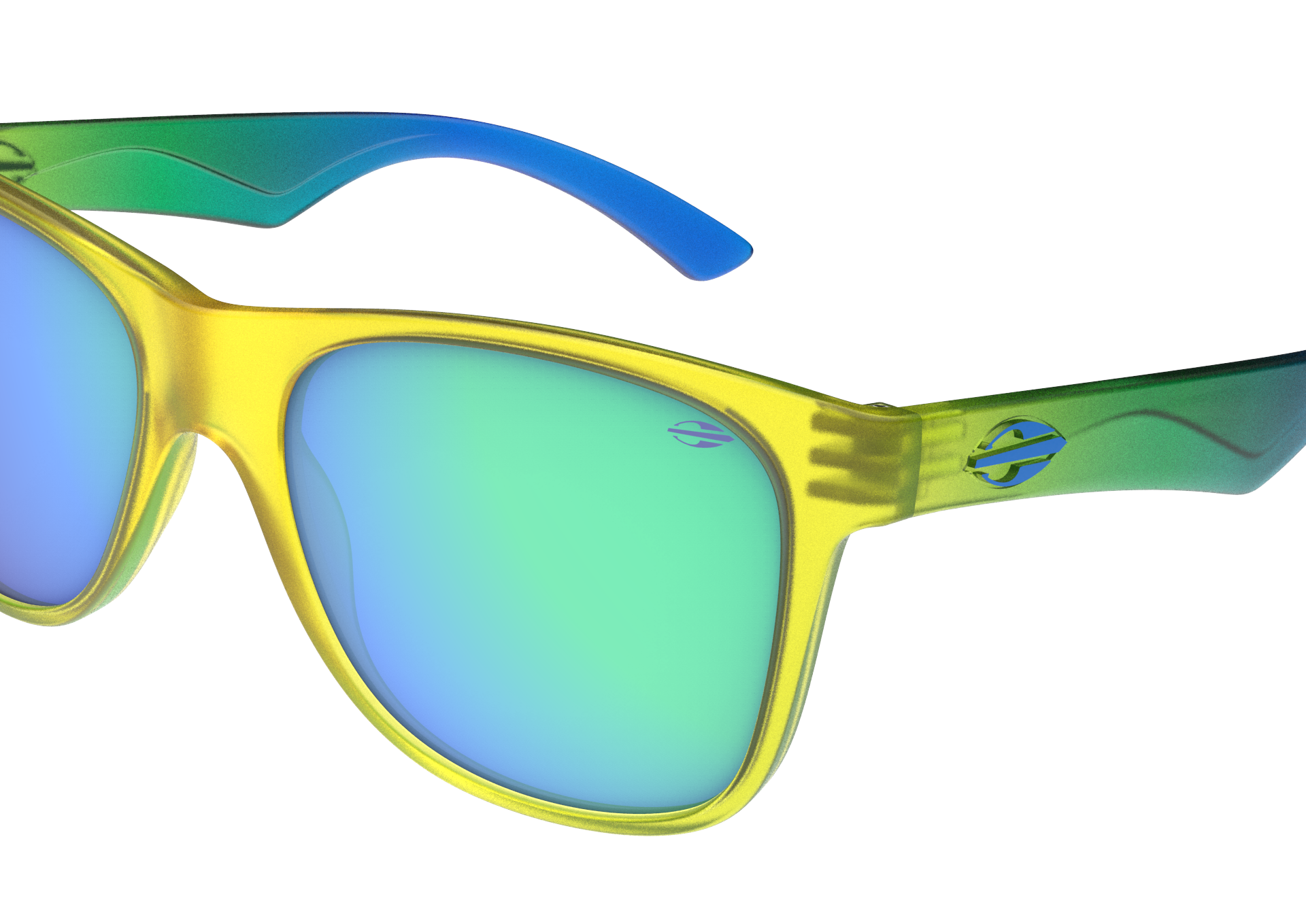Oculos Solar Mormaii Milao Ng M0132j9585 Amarelo Translucido Lente Verde Espelhada Amarelo 3