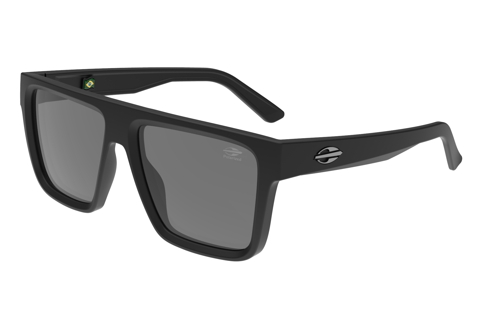 Oculos Solar Mormaii Doha M0161a1403 Preto Fosco Lente Cinza Polarizada