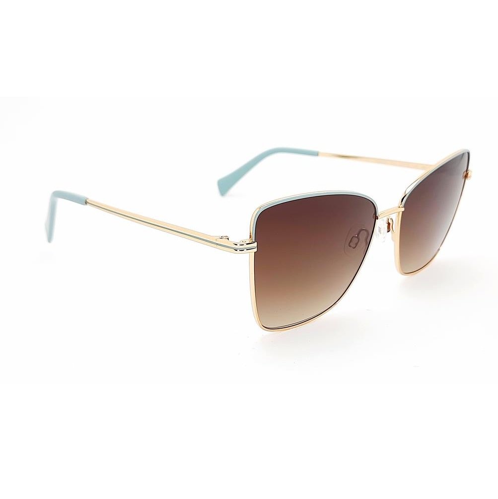 Oculos Solar Hickmann Amarilis Hi30009 12a Verde Brilho Lente Marrom Degrade Marrom 1