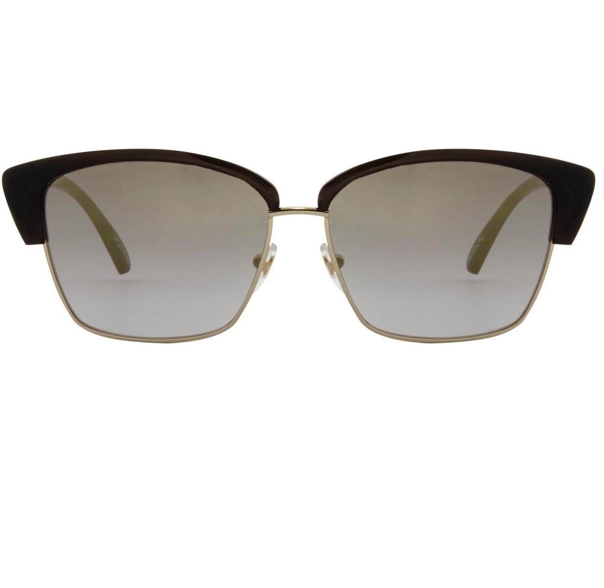 Oculos Solar Evoke Brigite G01s Dourado Brilho Lente Dourado Espelhada Marrom 2