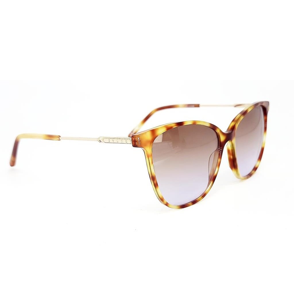 Oculos Solar Evoke Easy Fit 29 G21 Marrom Brilho Tartaruga Lente Dourado Degrade Espelhada Marrom 1