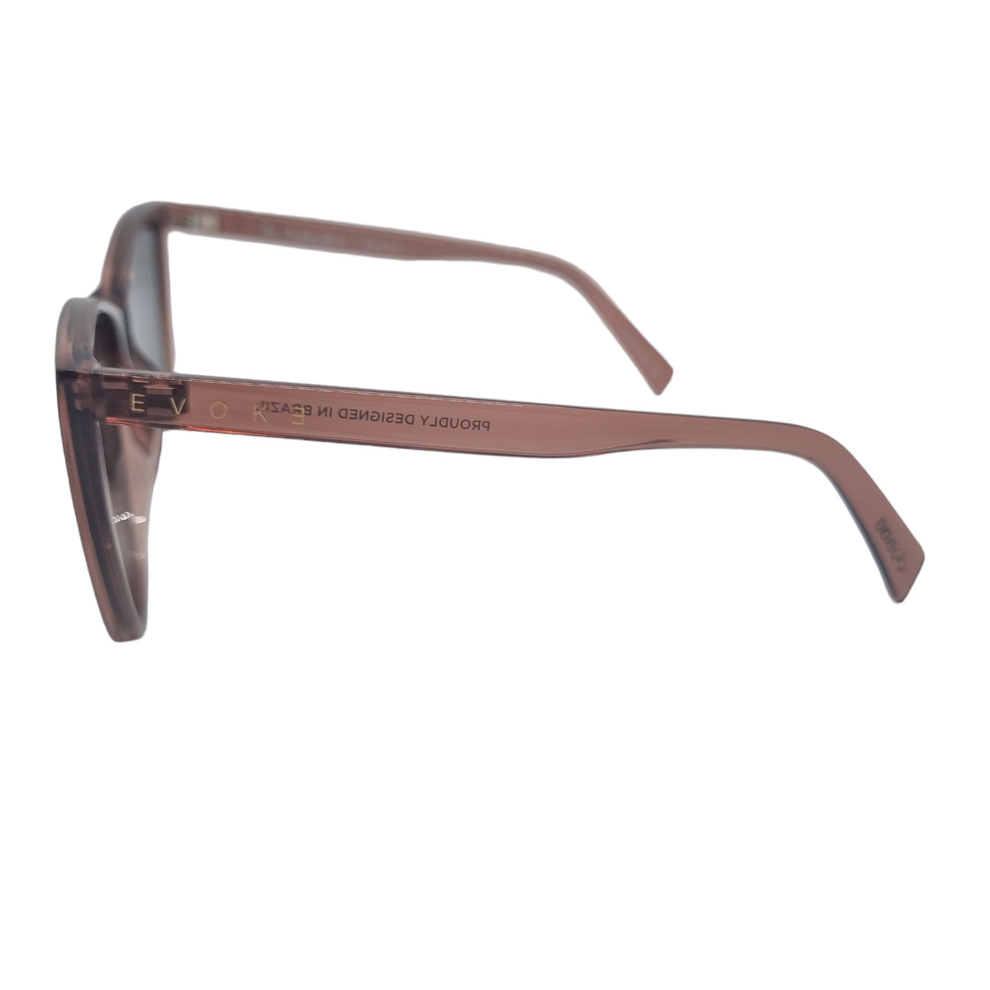 Oculos Solar Evoke New The Godmother Brk02 Marrom Translucido Lente Cinza Marrom 3