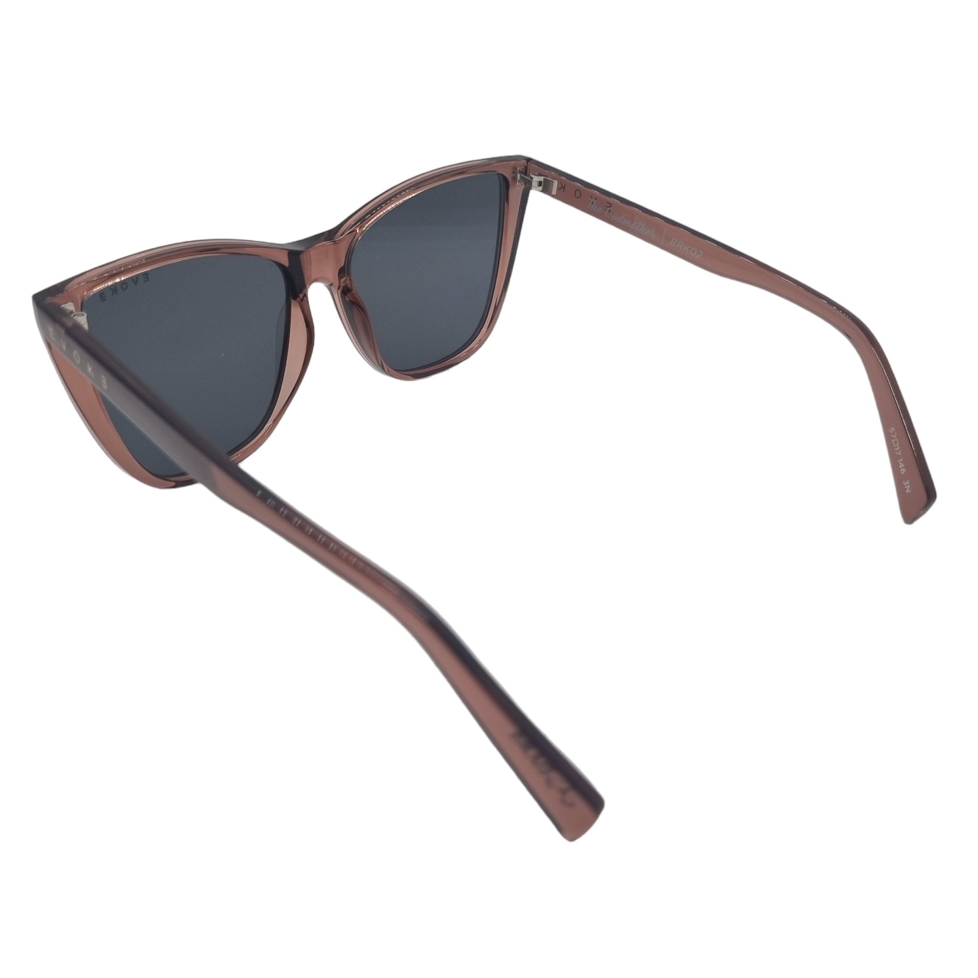 Oculos Solar Evoke New The Godmother Brk02 Marrom Translucido Lente Cinza Marrom 4