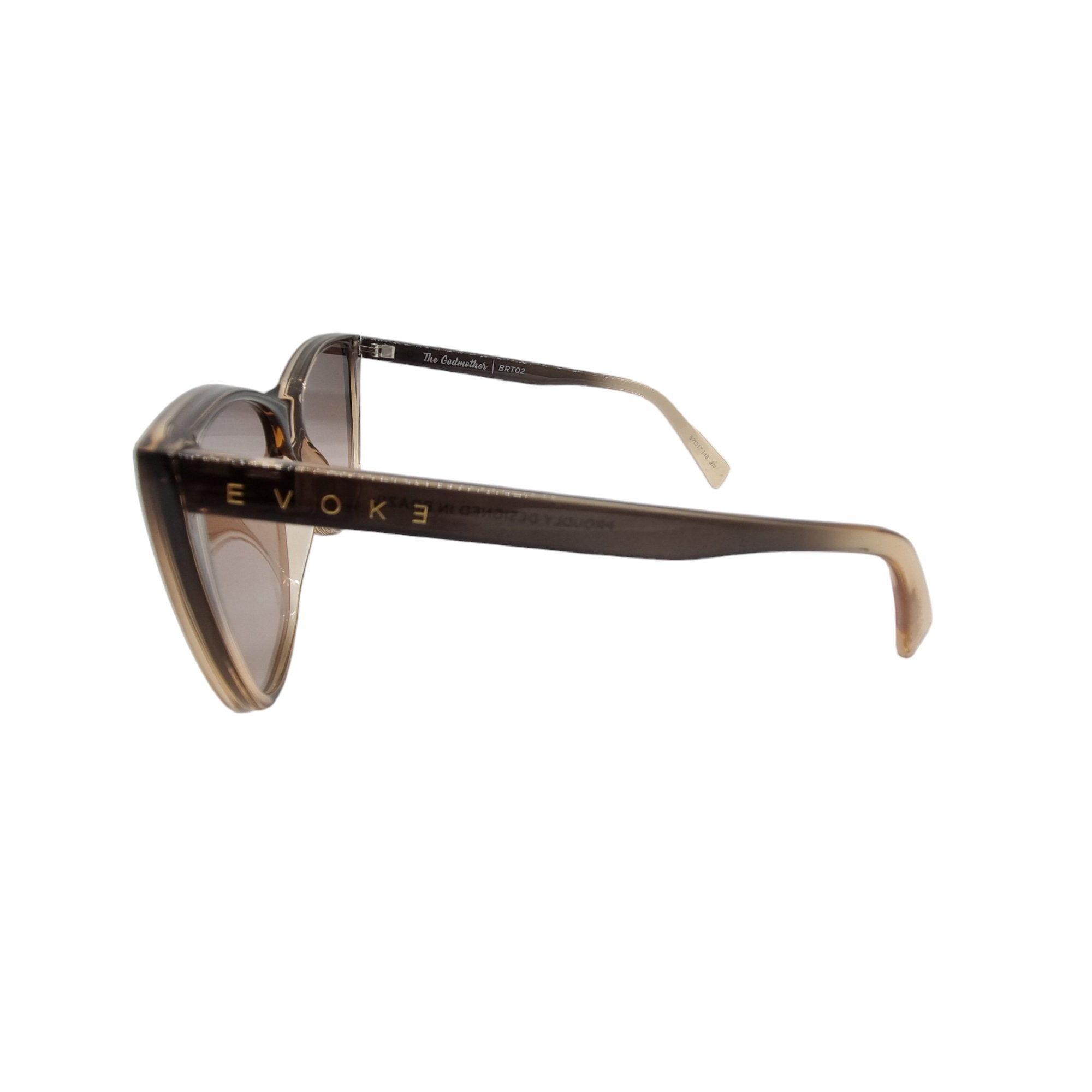 Oculos Solar Evoke New The Godmother Brt02 Marrom Translucido Degrade Lente Marrom Degrade Marrom 3