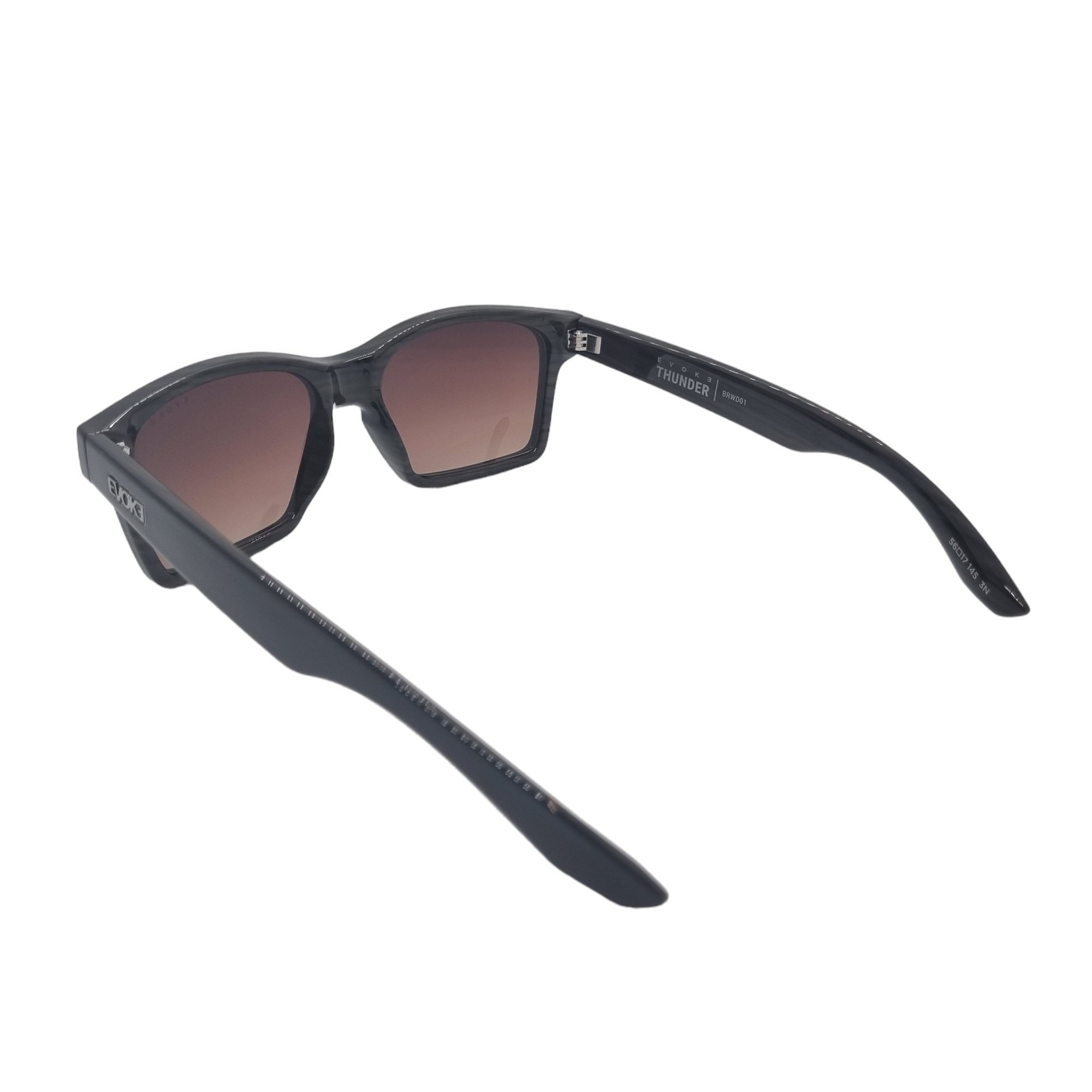 Oculos Solar Evoke New Thunder Brwd01 Preto Brilho Lente Marrom Degrade Preto 4