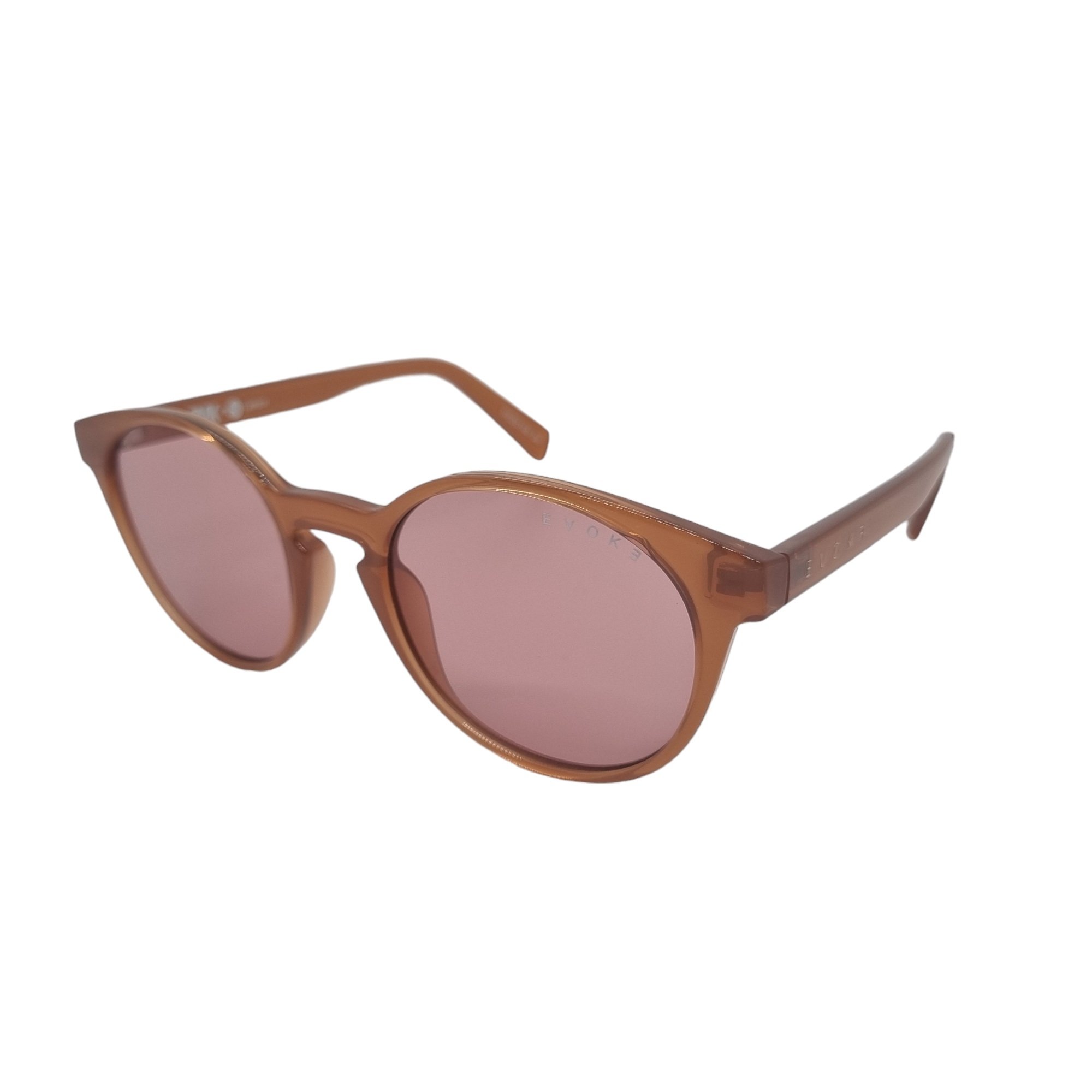 Oculos Solar Evoke New Evk 20 Brg11 Marrom Translucido Lente Rosa Marrom 1
