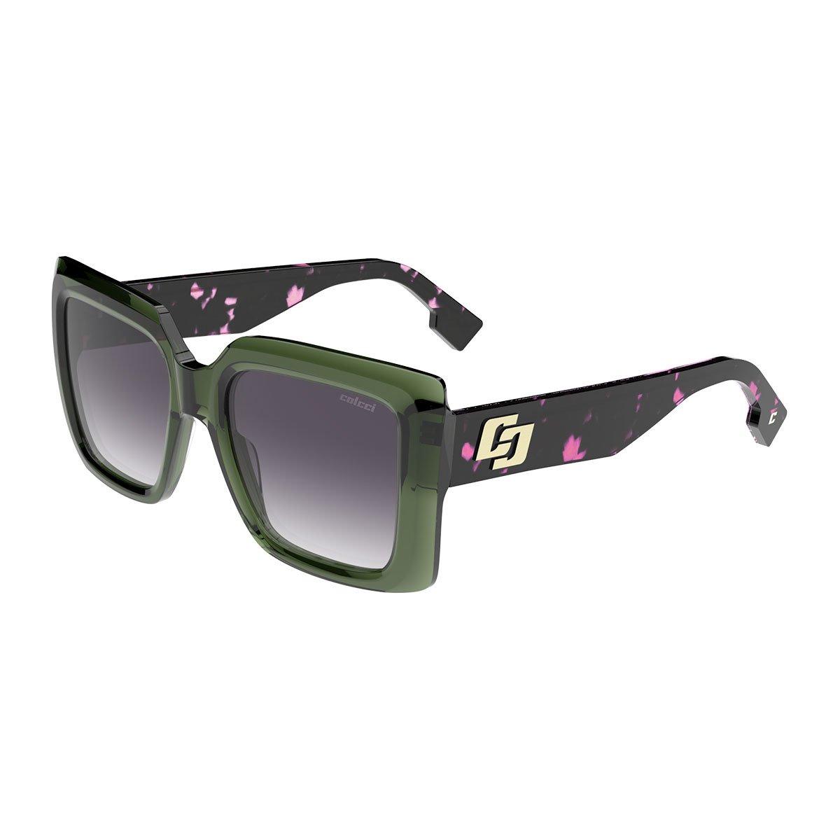 Oculos Solar Colcci Sabrina C0254kg933 Verde Translucido Lente Cinza Degrade cat1