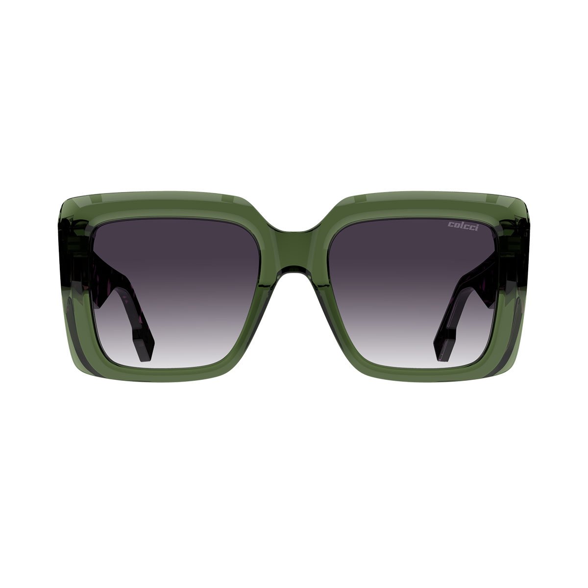 Oculos Solar Colcci Sabrina C0254kg933 Verde Translucido Lente Cinza Degrade cat1 Verde/Preto 2