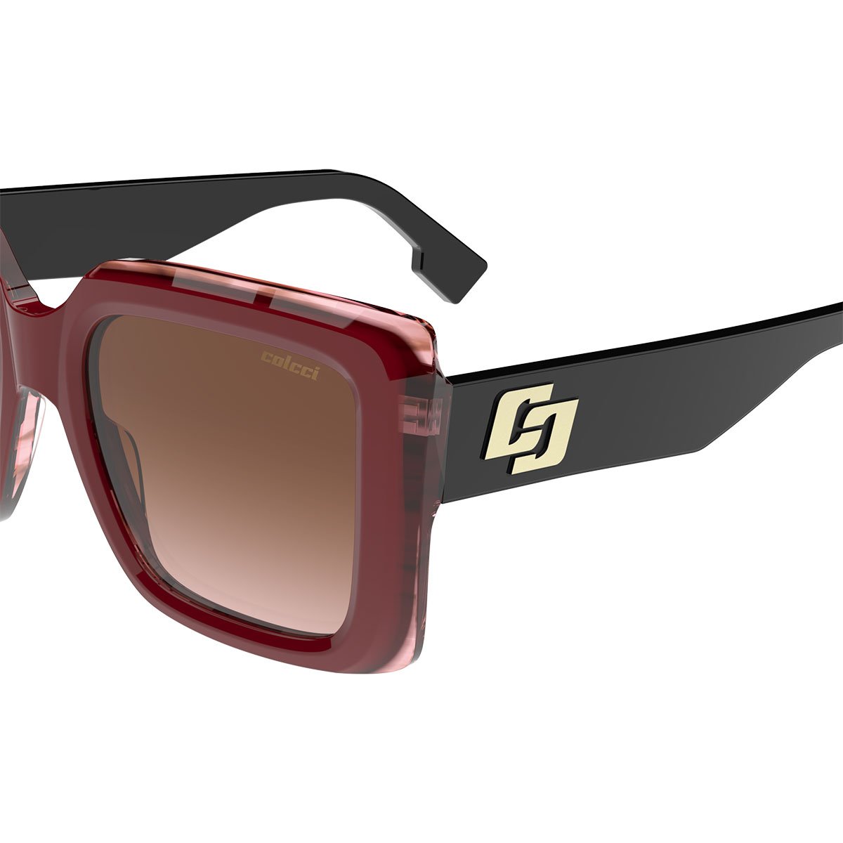 Oculos Solar Colcci Sabrina C0254c92a6 Vermelho Brilho Lente Marrom Degrade cat1 Bordô/Preto 3