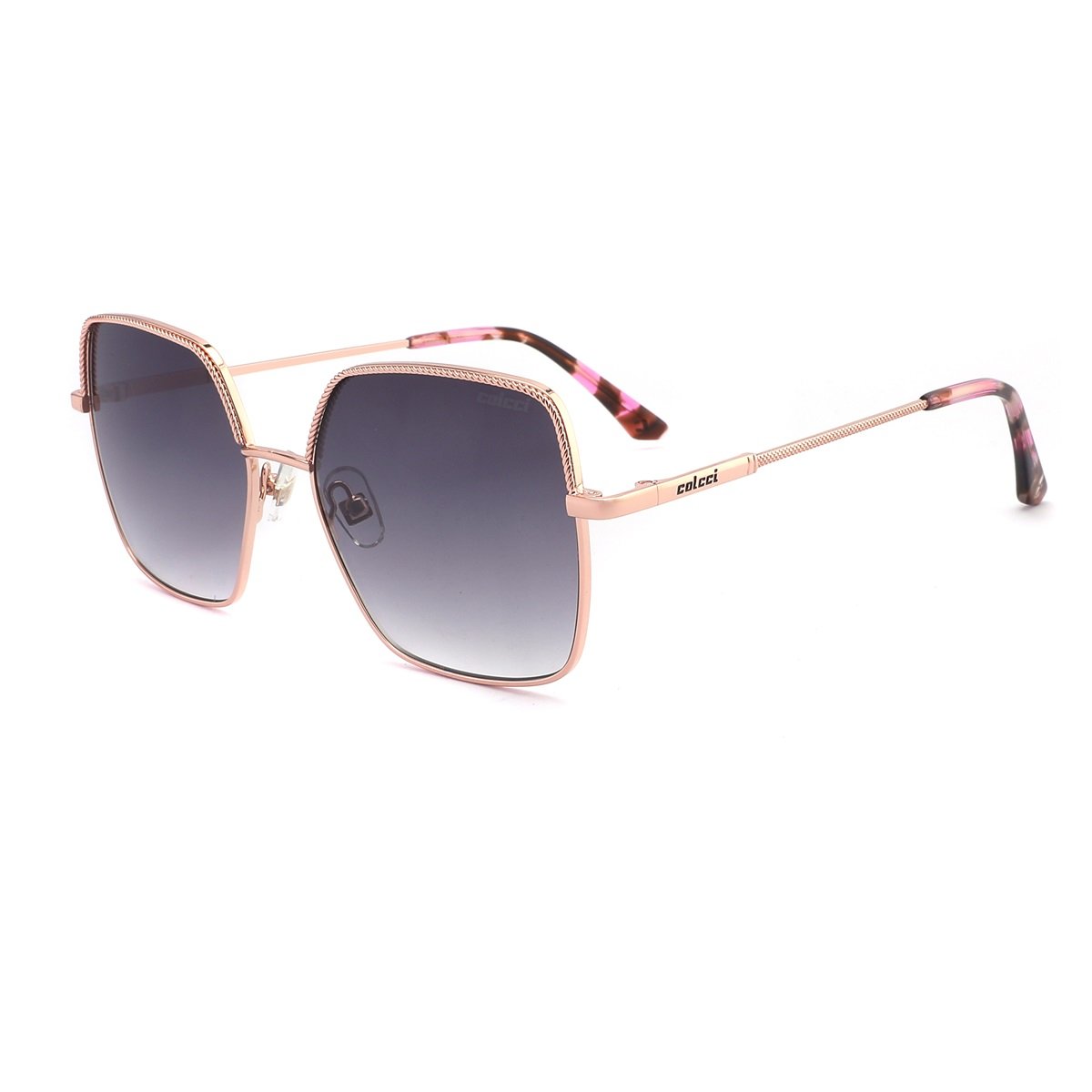 Oculos Solar Colcci C0256e6033 Rose Brilho Lente Cinza Degrade