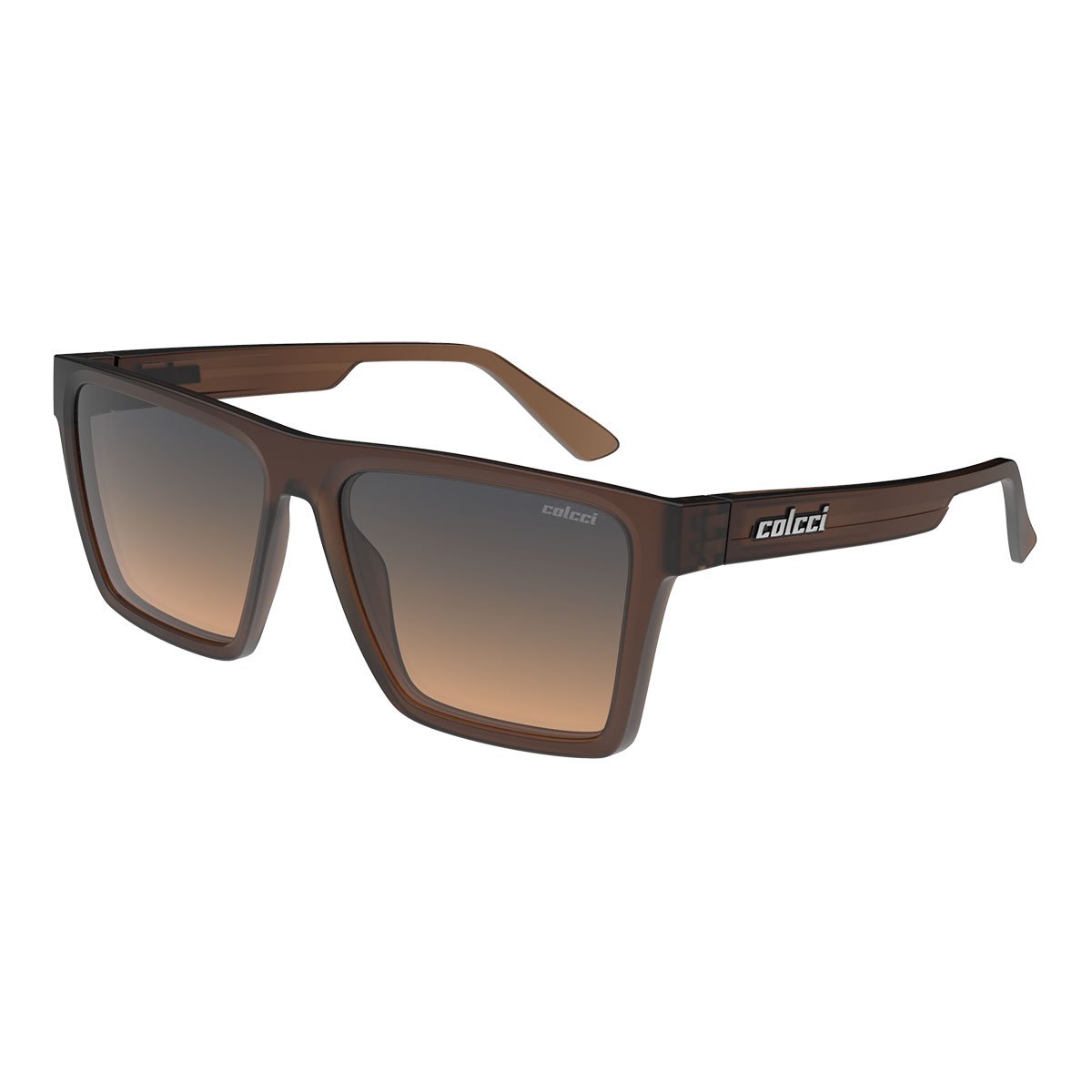 Oculos Solar Colcci Paul 2 C0265j2021 Marrom Fosco Lente Azul Degrade cat1
