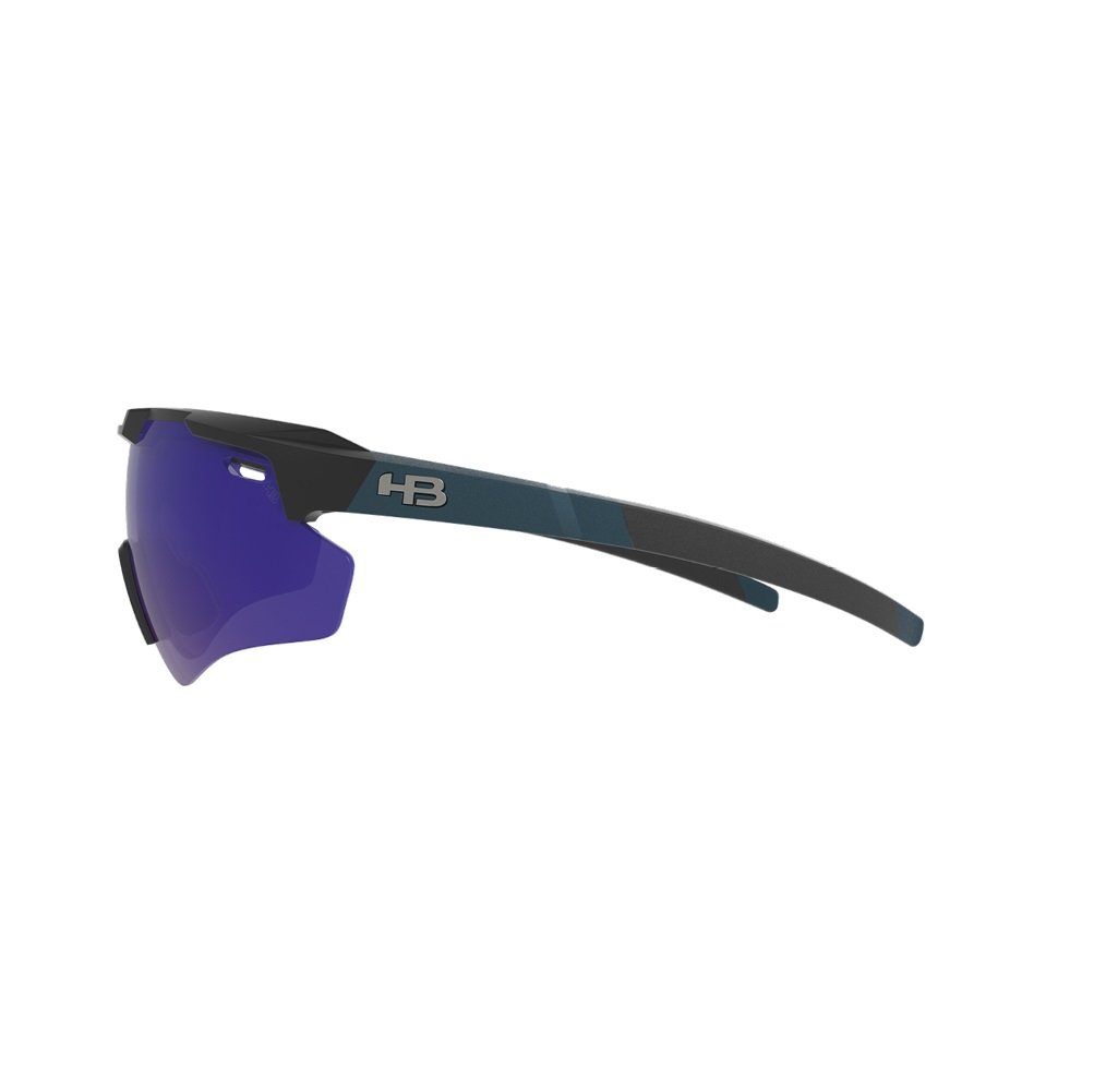 Oculos Solar Hb Shield Evo 2.0 10104120757024 Preto Fosco Lente Azul Espelhada Roxo 3