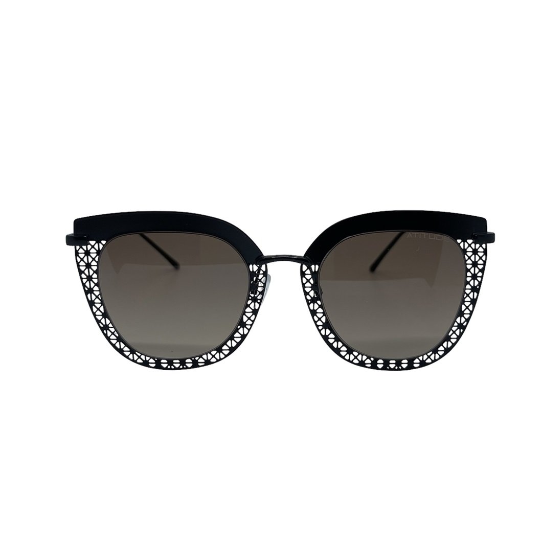 Oculos Solar Atitude At3188 09b Preto Fosco Lente Marrom Degrade Preto 2