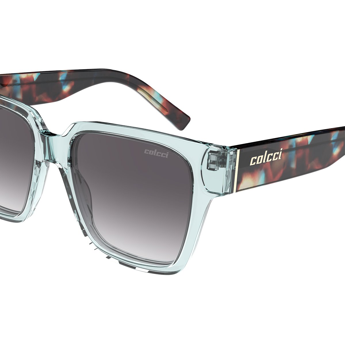 Oculos Solar Colcci Cris C0216k1833 Azul Translucido Lente Cinza Degrade Azul 3