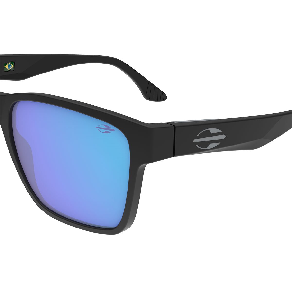 Oculos Solar Mormaii Hong Kong M0176a1497 Preto Fosco Lente Azul Espelhada Preto 3