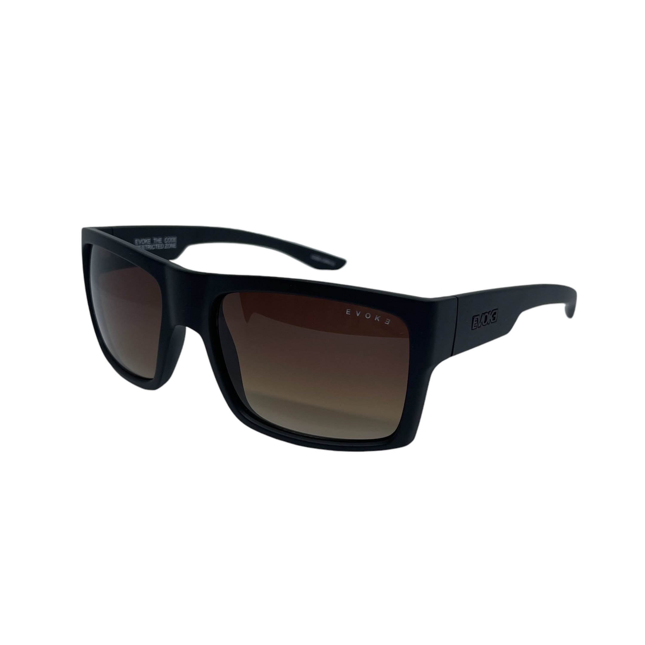 Oculos Solar Evoke The Code 2 Bra12 Preto Fosco Lente Marrom Degrade Preto 1