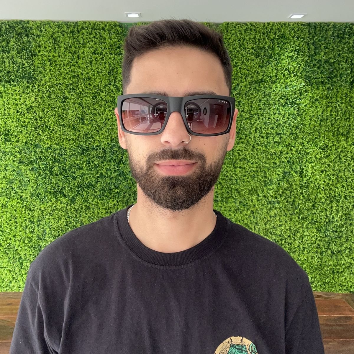 Oculos Solar Evoke The Code 2 Bra12 Preto Fosco Lente Marrom Degrade Preto 5