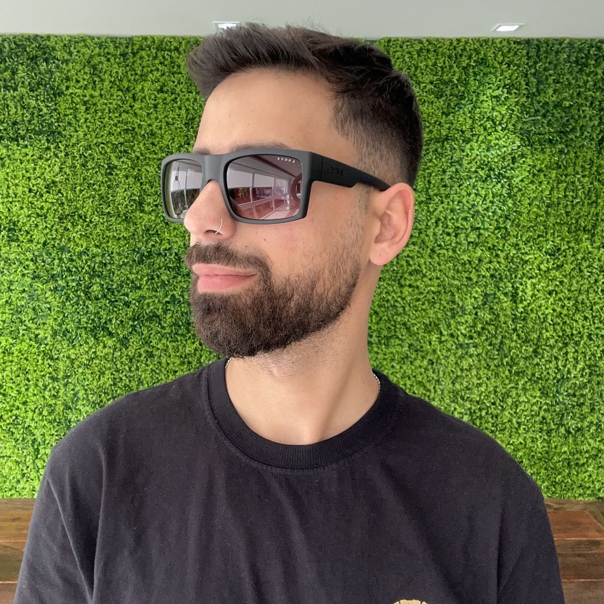 Oculos Solar Evoke The Code 2 Bra12 Preto Fosco Lente Marrom Degrade Preto 6