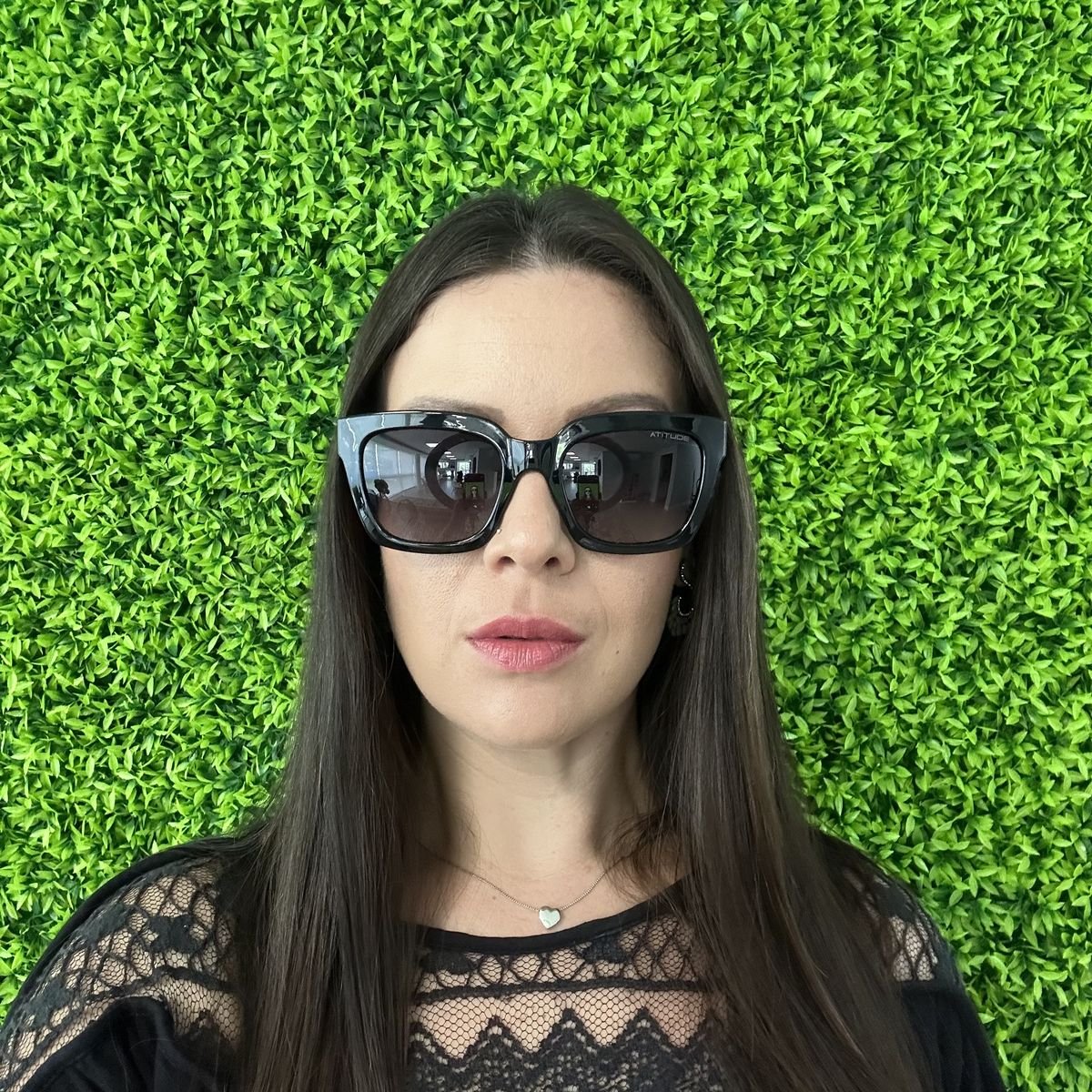 Oculos Solar Atitude At8225 A01 Preto Brilho Lente Cinza Degrade Preto 5