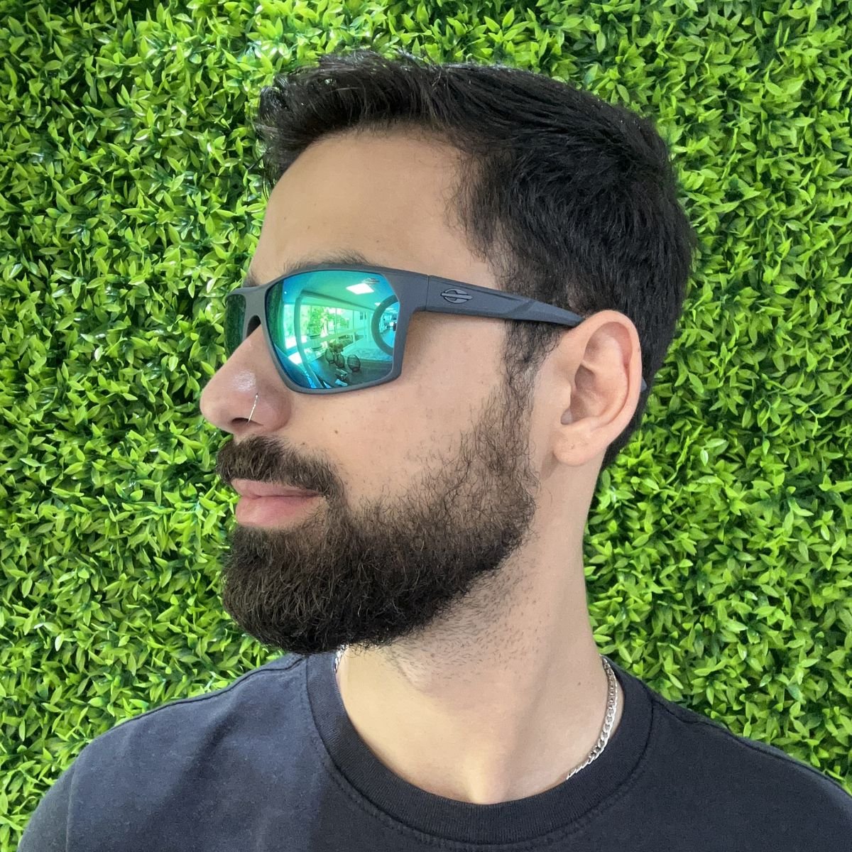 Oculos Solar Mormaii Storm M0079d8285 Cinza Fosco Lente Verde Espelhada Cinza 5