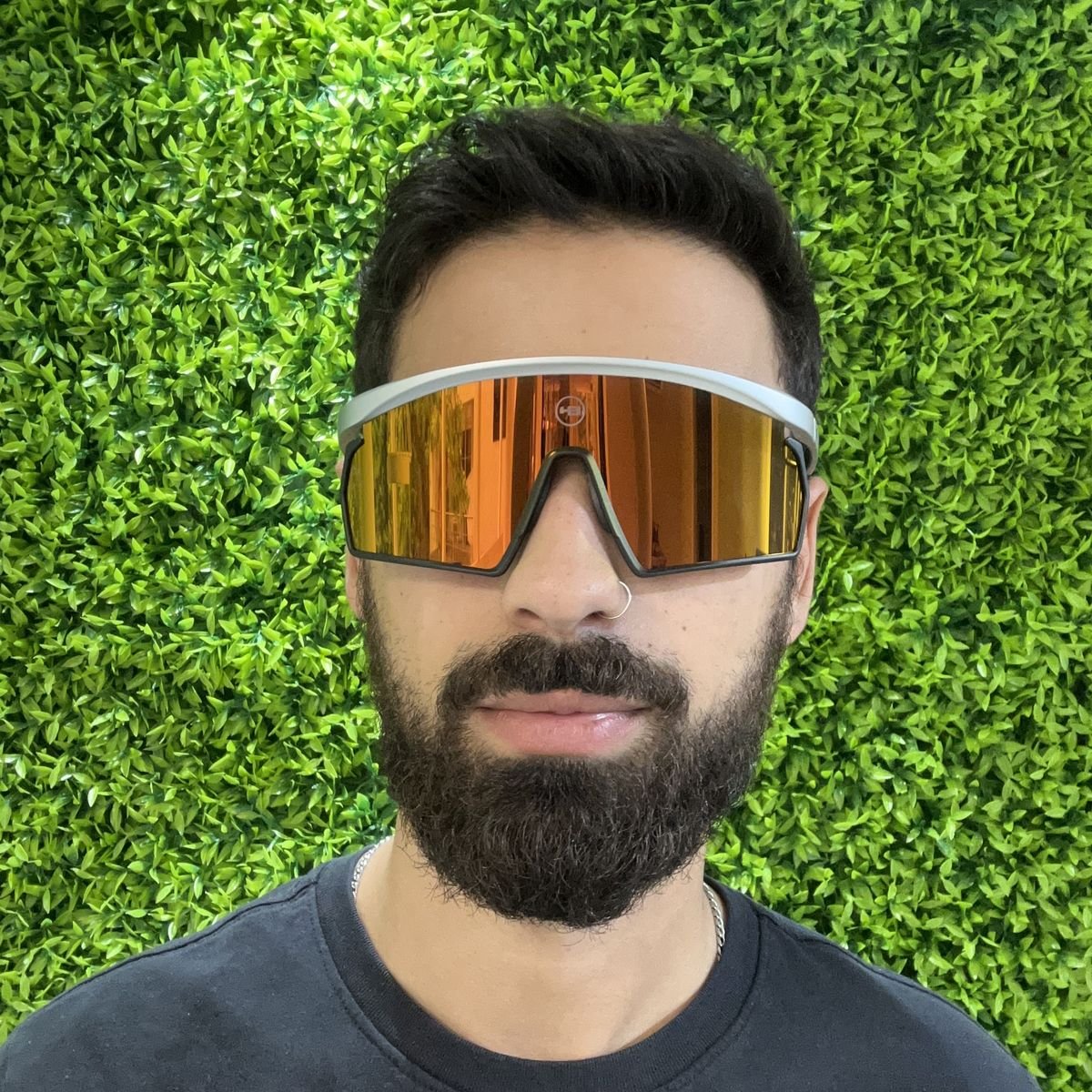 Oculos Solar Hb Spinner 10105190856027 Prata Fosco Lente Vermelho Espelhada Prata 3