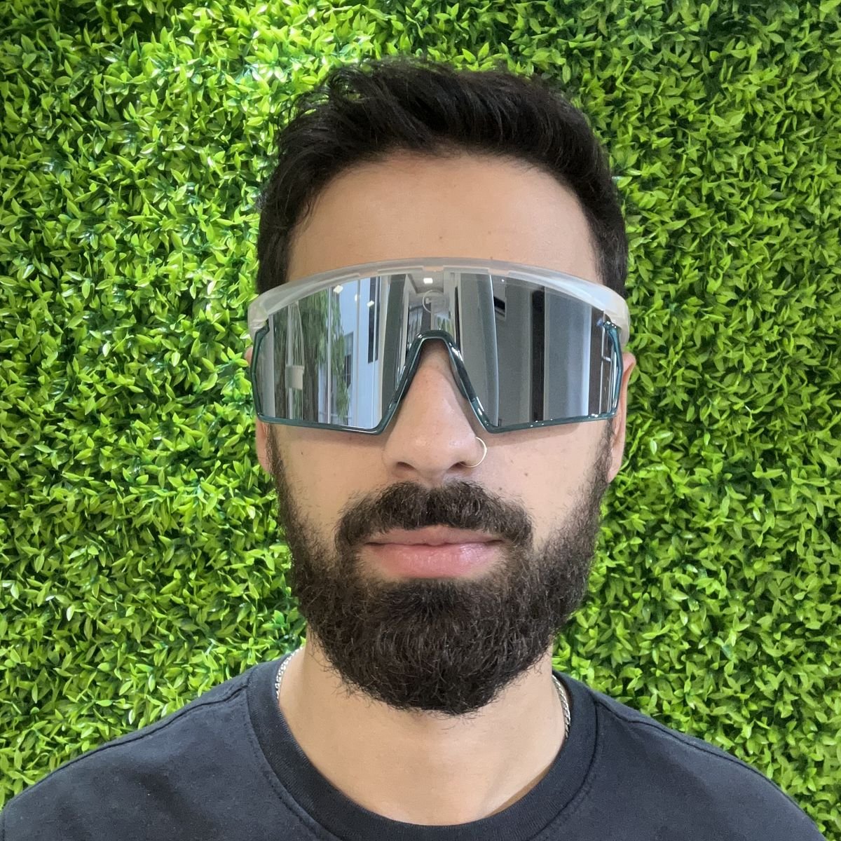 Oculos Solar Hb Spinner 10105190853025 Transparente Fosco Lente Prata Espelhada Branco 3