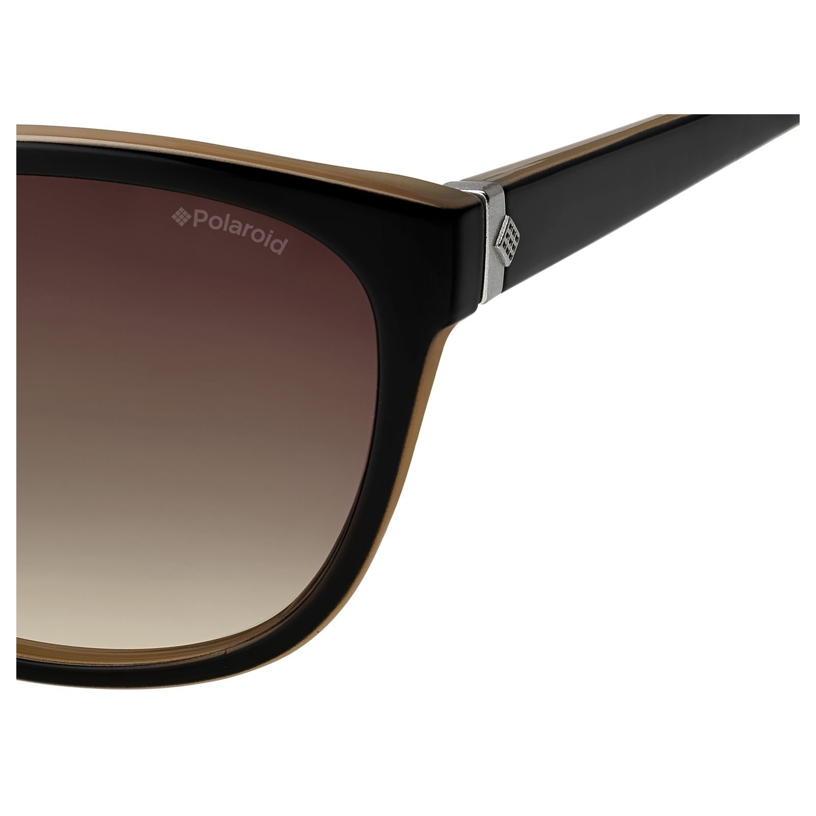 Oculos Solar Polaroid P8339 Kihla 55 Preto Brilho Lente Degrade Polarizado Marrom Preto/Bege 3