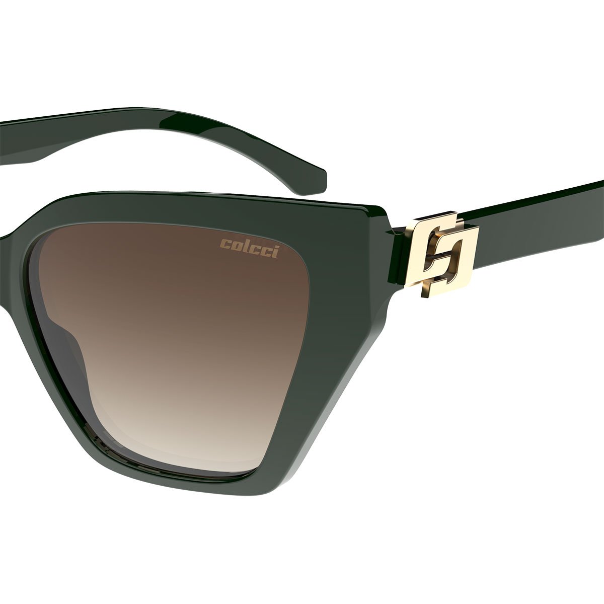 Oculos Solar Colcci Miranda C0292kf234 Verde Brilho Lente Marrom Degrade cat1 Verde 3