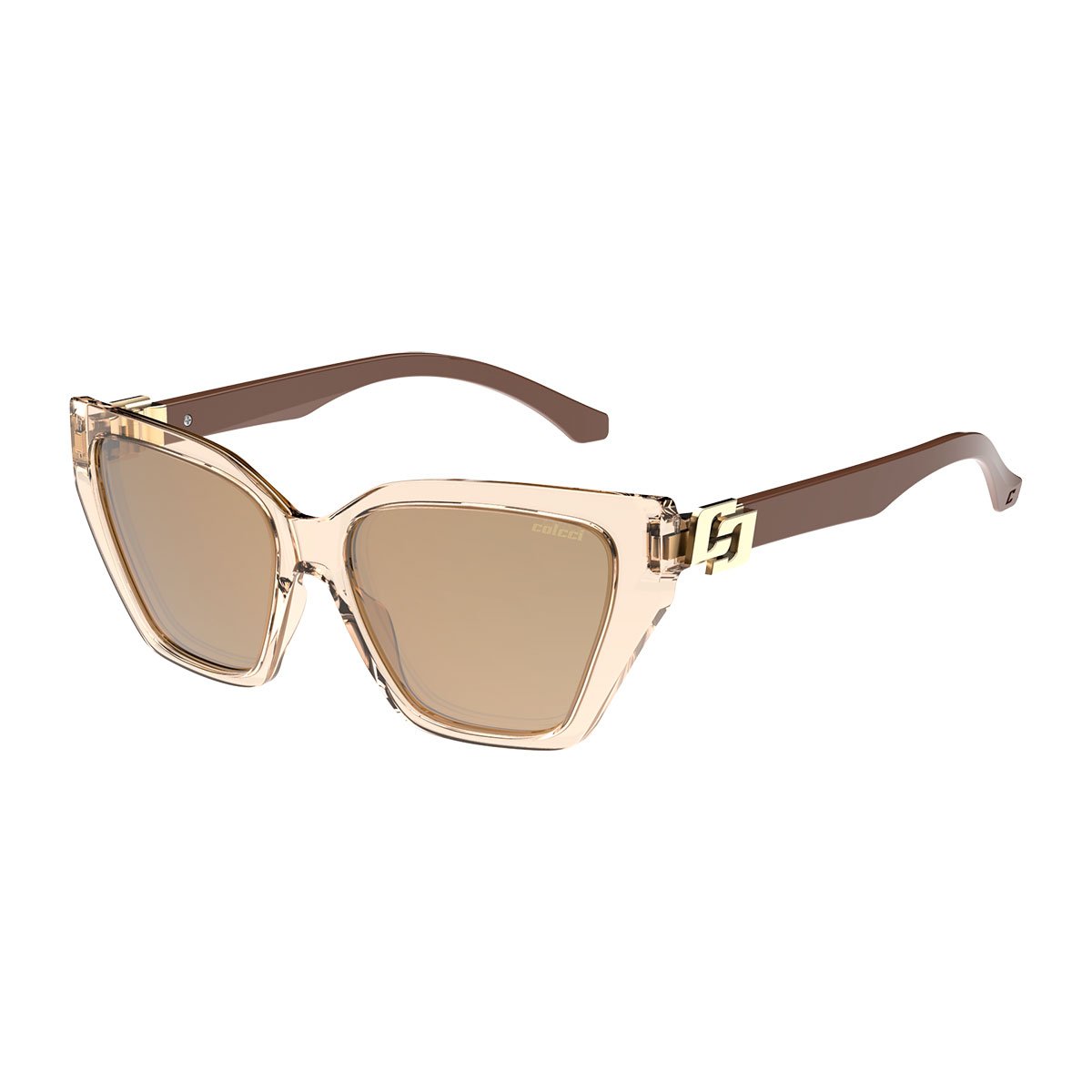 Oculos Solar Colcci Miranda C0292b9281 Nude Translucido Lente Dourado Espelhada cat1