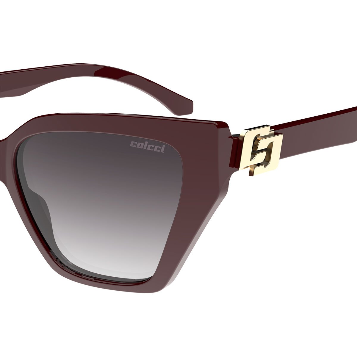 Oculos Solar Colcci Miranda C0292c2333 Bordo Brilho Lente Cinza Degrade cat1 Bordô 3