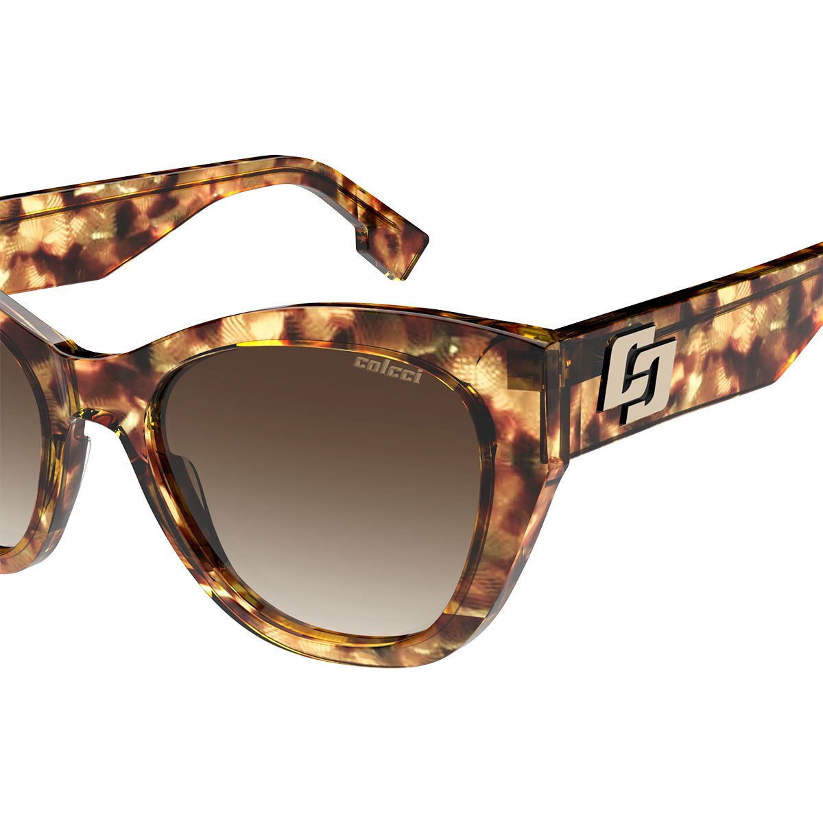 Oculos Solar Colcci Jaq C0291f4134 Amarelo Brilho Demi Lente Marrom Degrade cat1 Marrom 3