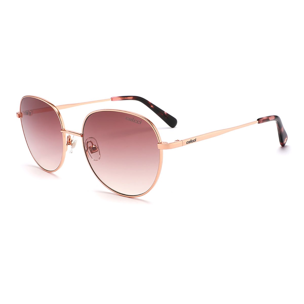 Oculos Solar Colcci C0280e6034 Rose Brilho Lente Marrom Degrade cat1