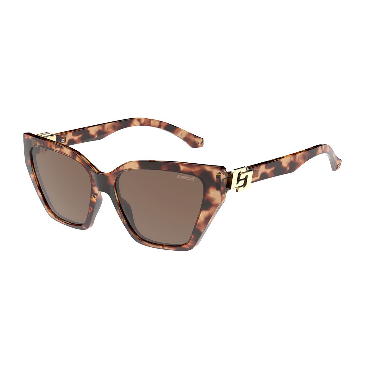 Oculos Solar Colcci Miranda C0292f2102 Marrom Brilho Demi Lente Marrom cat1