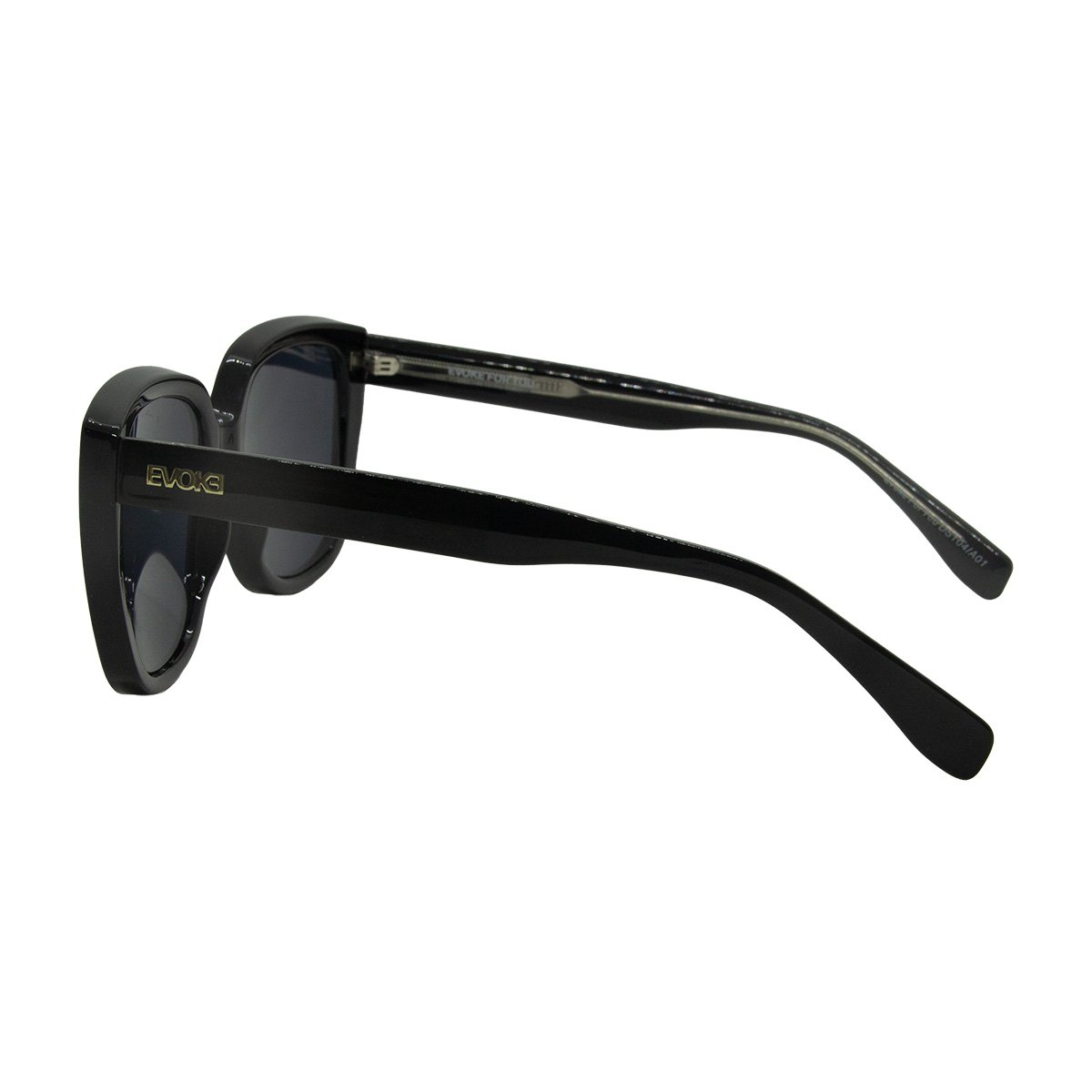 Oculos Solar Evoke For You Ds104 A01 Preto Brilho Lente Cinza Preto 3