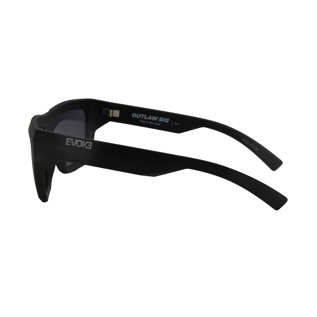 Oculos Solar Evoke Outlaw Big A11 Preto Fosco Lente Cinza Preto 3
