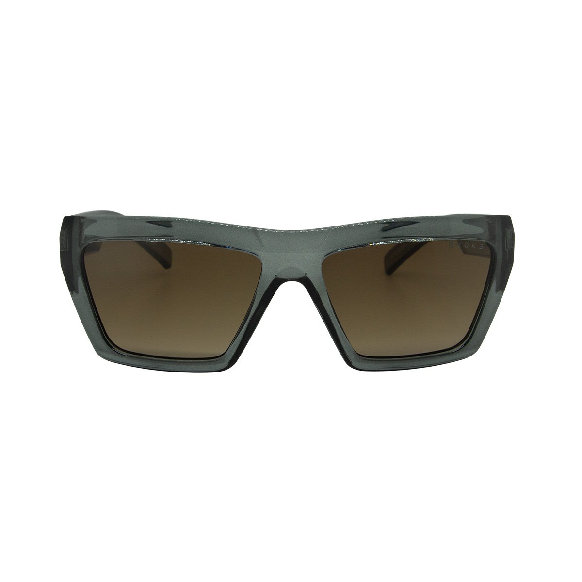 Oculos Solar Evoke Outlaw Big H02 Cinza Translucido Lente Marrom Degrade Cinza 2