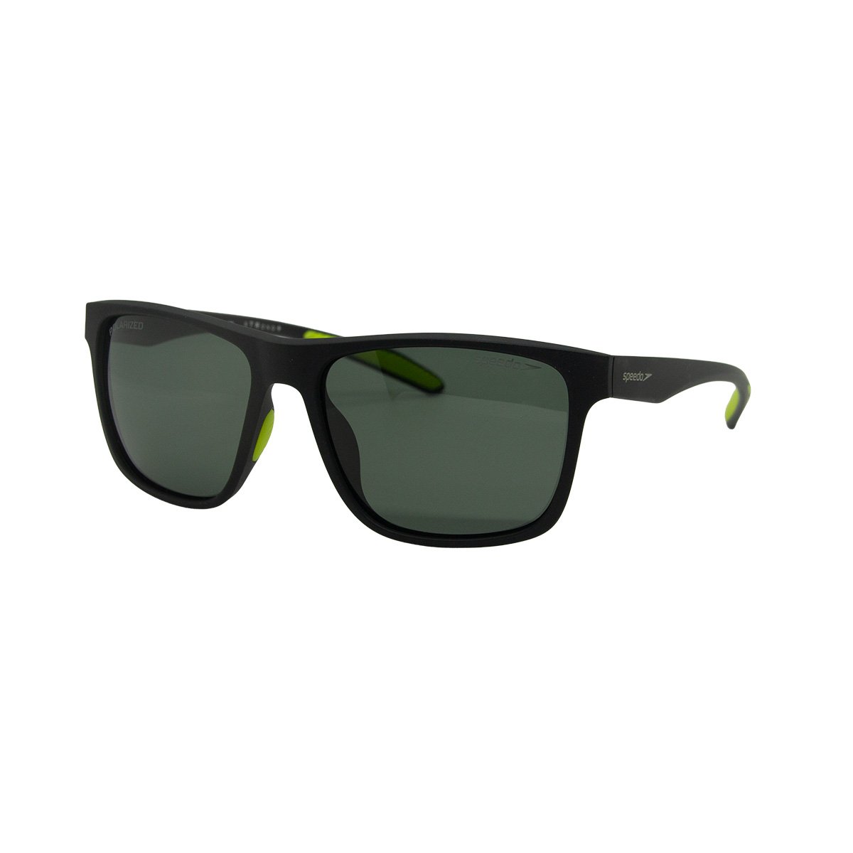 Oculos Solar Speedo Speeder 32 A11p Preto Fosco Lente Verde Polarizada