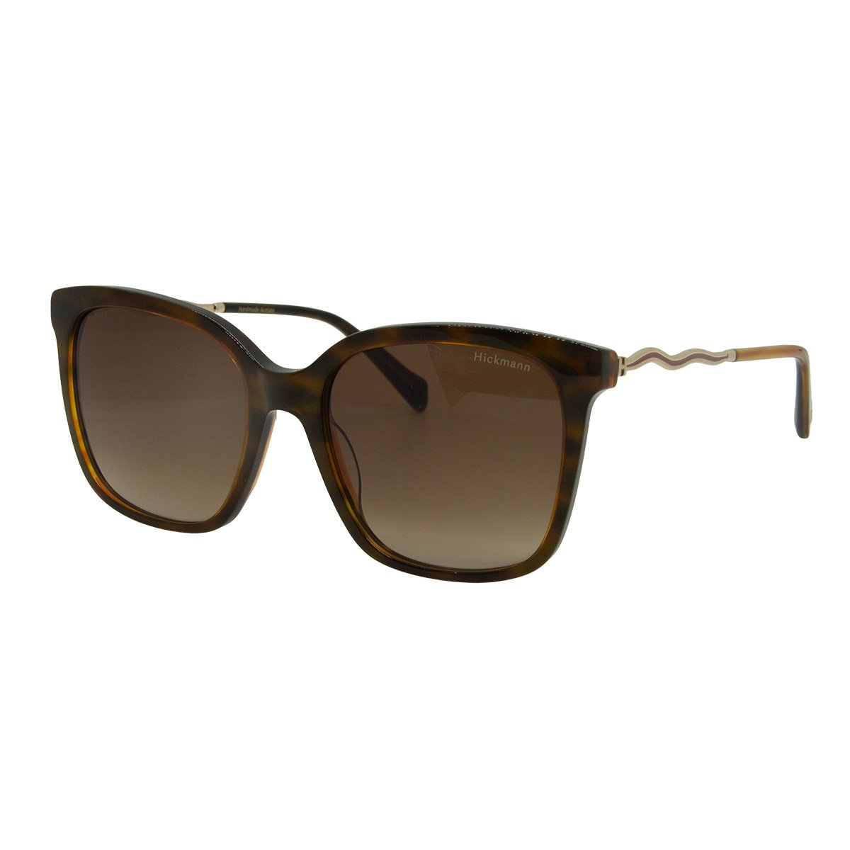 Oculos Solar Hickmann Camelia 1 G21 Marrom Brilho Demi Lente Marrom Degrade
