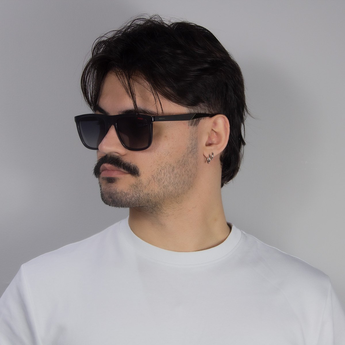 Oculos Solar Hugo Hg1304/s Kb7 55 Fume Translucido Lente Cinza Degrade Cinza/Fumê 6