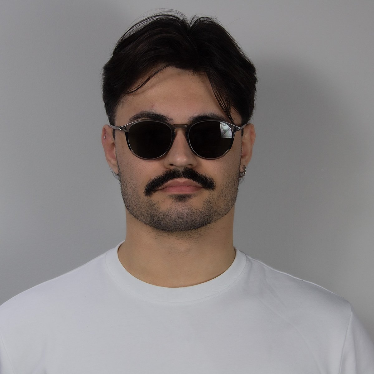 Oculos Solar Hugo Hg1346/s Kb7 51 Fume Translucido Lente Verde Polarizada Cinza/Fumê 5