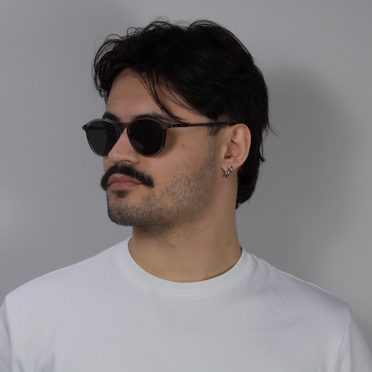 Oculos Solar Hugo Hg1346/s Kb7 51 Fume Translucido Lente Verde Polarizada Cinza/Fumê 6