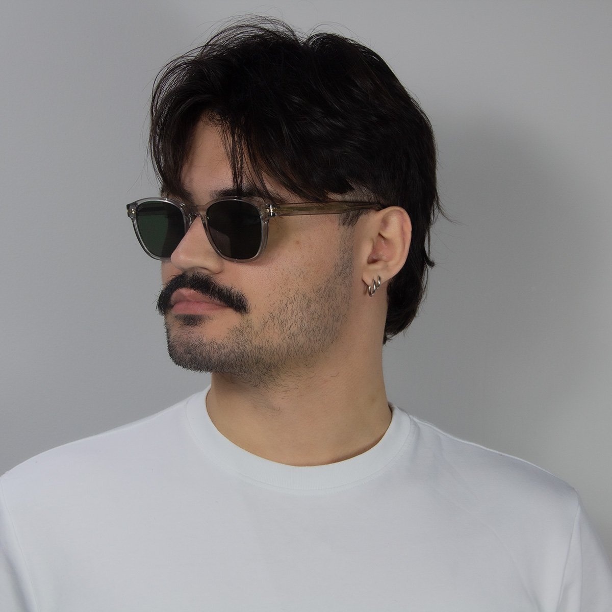 Oculos Solar Boss 1505/s Kb7 52 Fume Translucido Lente Verde Cinza/Fumê 6